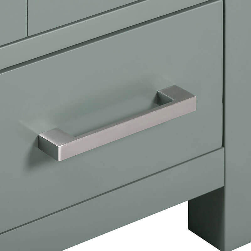 Modero 30 Inch Single Vanity Smoke Green Cabinet Hardware Horizontal