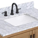 Modero 36 Single Vanity Brushed Oak in Carrara White Marble