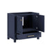 Modero 36 Single Vanity Navy Blue Cabinet Only Open Drawer