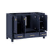Modero 48 Single Vanity Navy Blue Cabinet Only Open Drawer