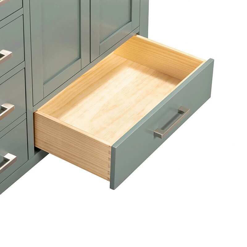 Modero 48 Single Vanity Smoke Green Cabinet Only Big Drawer