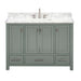 Modero 48 Single Vanity Smoke Green in Carrara White Marble