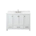 Modero 48 Single Vanity White in Cala White Engineered Stone