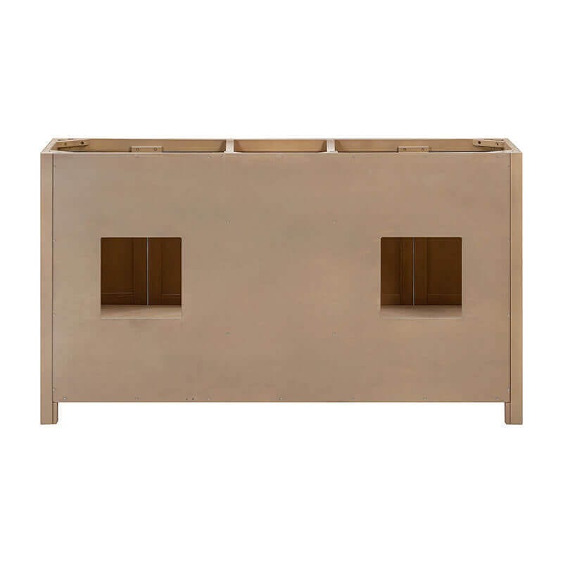 Modero 60 Double Vanity Brushed Oak Cabinet Only Back View