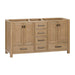 Modero 60 inch Double Vanity Brushed Oak Cabinet Only Corner View