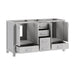 Modero 60 inch Double Vanity Chilled Gray Cabinet Only Open Drawers