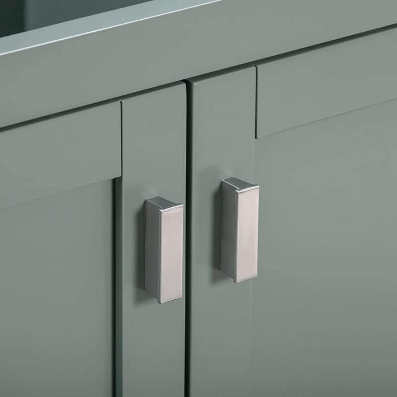 Modero 60 inch Double Vanity Smoke Green Cabinet Only Hardware Vertical