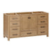 Modero 60 inch Single Vanity Brushed Oak Cabinet Only Corner View