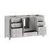 Modero 60 Inch Single Vanity Chilled Gray Cabinet Only Drawer
