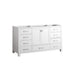 Modero 60 inch Single Vanity White Cabinet Only Corner View