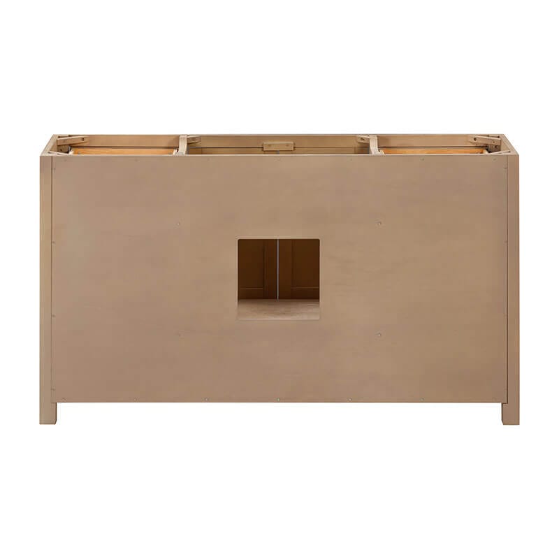 Modero 60 Single Vanity Brushed Oak Cabinet Only Back View