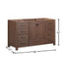 Modero 60 Single Vanity Mocha Oak Cabinet Only Dimension