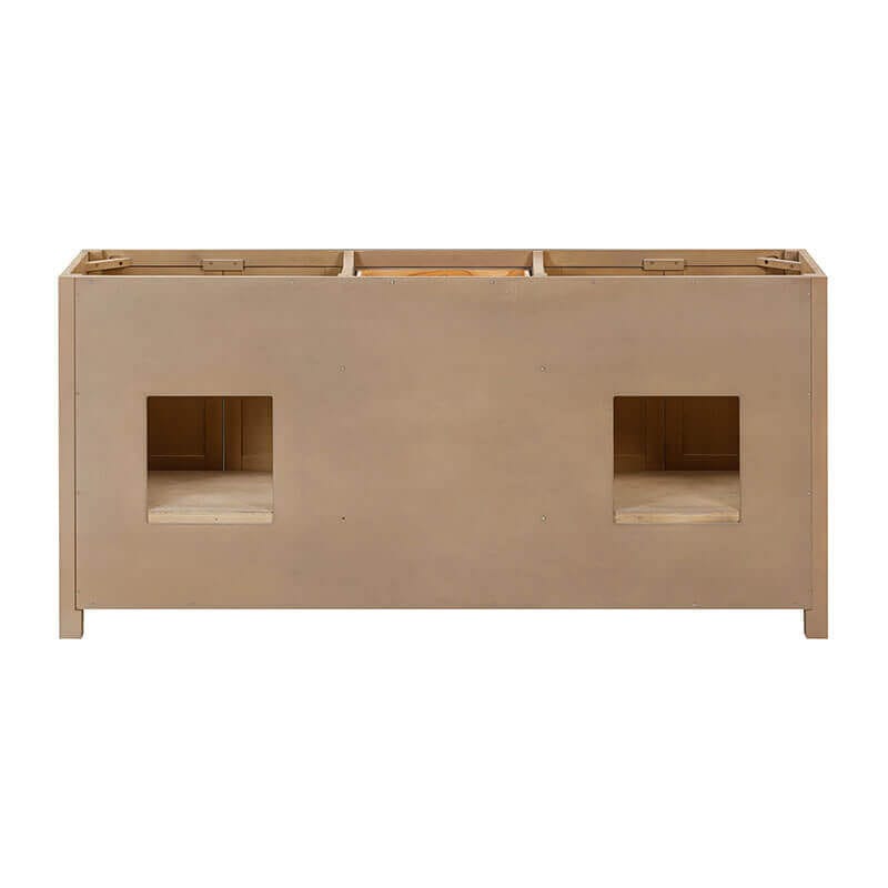 Modero 72 Double Vanity Brushed Oak Cabinet Only Back View