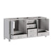 Modero 72 Double Vanity Chilled Gray Cabinet Only Open Drawer