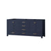 Modero 72 Double Vanity Navy Blue Cabinet Only Corner View