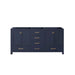 Modero 72 inch Double Vanity Navy Blue Cabinet Only Front View