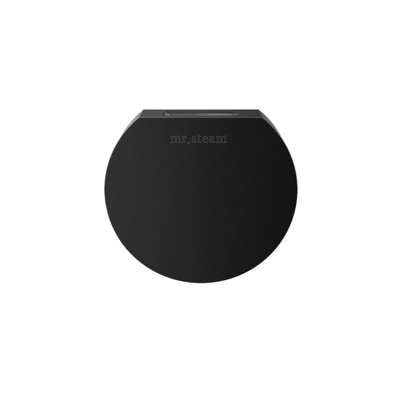 Mr Steam 3 Inch Round Aroma Designer Steamhead with AromaTherapy Reservoir in Matte Black