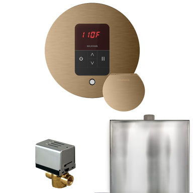 Mr Steam Basic Butler Steam Shower Control Package with Round iTempo Control and Steamhead in Brushed Bronze