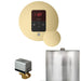 Mr Steam Basic Butler Steam Shower Control Package with Round iTempo Control and Steamhead in Satin Brass
