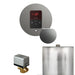 Mr Steam Basic Butler Steam Shower Control Package with Round iTempo Control and Steamhead in Satin Steel