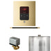 Mr Steam Basic Butler Steam Shower Control Package with Square iTempo Control and Linear Steamhead in Polished Brass
