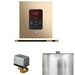 Mr Steam Basic Butler Steam Shower Control Package with Square iTempo Control and Linear Steamhead in Polished Gold
