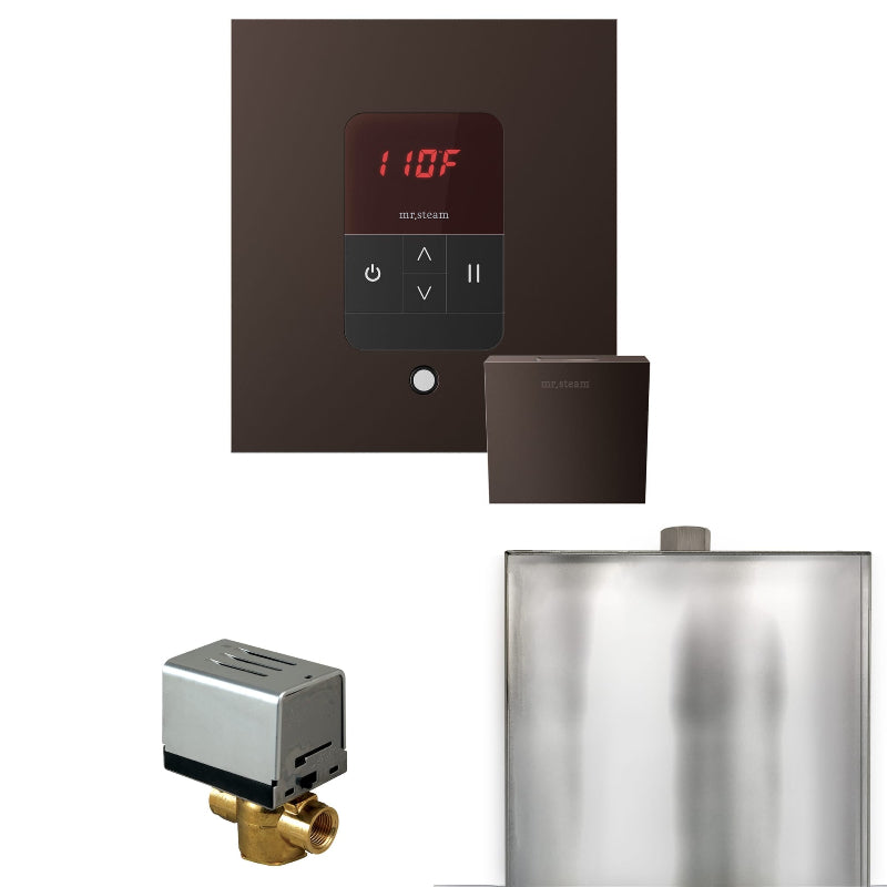 Mr Steam Basic Butler Steam Shower Control Package with Square iTempo Control and Steamhead in Oil Rubbed Bronze