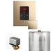 Mr Steam Basic Butler Steam Shower Control Package with Square iTempo Control and Steamhead in Polished Gold