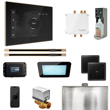 Mr Steam Bliss Max Steam Shower Control Package with iSteamX Control and Linear Steamhead in Black Brushed Bronze