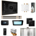 Mr Steam Bliss Max Steam Shower Control Package with iSteamX Control and Linear Steamhead in Black Polished Gold