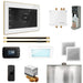 Mr Steam Bliss Max Steam Shower Control Package with iSteamX Control and Linear Steamhead in White Polished Brass