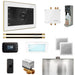 Mr Steam Bliss Max Steam Shower Control Package with iSteamX Control and Linear Steamhead in White Satin Brass