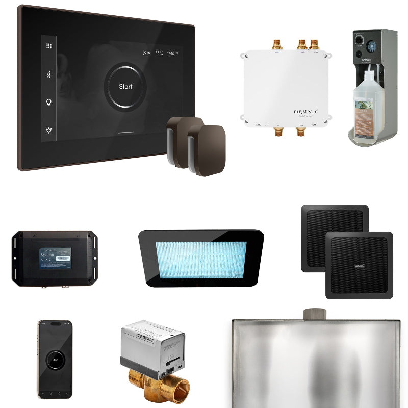 Mr Steam Bliss Max Steam Shower Control Package with iSteamX Control and Steamhead in Black Oil Rubbed Bronze