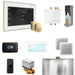 Mr Steam Bliss Max Steam Shower Control Package with iSteamX Control and Steamhead in White Satin Brass
