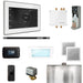 Mr Steam Bliss Steam Shower Control Package with iSteamX Control and Linear Steamhead in White Brilliant Black