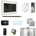 Mr Steam Bliss Steam Shower Control Package with iSteamX Control and Linear Steamhead in White Satin Brass