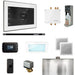 Mr Steam Bliss Steam Shower Control Package with iSteamX Control and Linear Steamhead in White Satin Steel