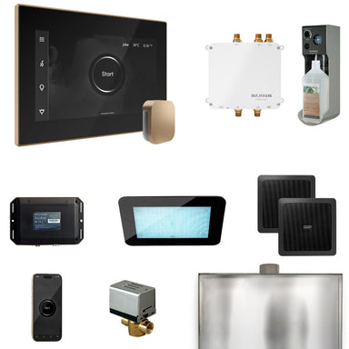 Mr Steam Bliss Steam Shower Control Package with iSteamX Control and Steamhead in Black Brushed Bronze