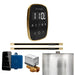 Mr Steam ButlerFlex Max Steam Shower Control Package with Black TempoFlex Control and Polished Brass Linear Steamhead
