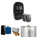 Mr Steam ButlerFlex Max Steam Shower Control Package with Black TempoFlex Control and Satin Steel Aromasteam Steamhead