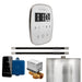 Mr Steam ButlerFlex Max Steam Shower Control Package with White TempoFlex Control and Brushed Nickel Linear Steamhead