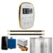 Mr Steam ButlerFlex Max Steam Shower Control Package with White TempoFlex Control and Polished Brass Linear Steamhead