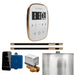 Mr Steam Butlerflex Max Steam Shower Control Package with White Tempoflex Control and Polished Gold Linear Steamhead