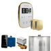 Mr Steam ButlerFlex Max Steam Shower Control Package with White TempoFlex Control and Satin Brass Aromasteam Steamhead