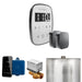 Mr Steam ButlerFlex Max Steam Shower Control Package with White TempoFlex Control and Satin Steel Aromasteam Steamhead