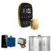 Mr Steam ButlerFlex Steam Shower Control Package with Black TempoFlex Control and Polished Brass Aromasteam Steamhead