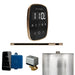 Mr Steam ButlerFlex Steam Shower Control Package with Black TempoFlex Control and Polished Gold Linear Steamhead