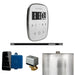 Mr Steam ButlerFlex Steam Shower Control Package with White TempoFlex Control and Brilliant Black Linear Steamhead