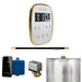 Mr Steam ButlerFlex Steam Shower Control Package with White TempoFlex Control and Polished Brass Linear Steamhead