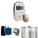 Mr Steam ButlerFlex Steam Shower Control Package with White TempoFlex Control and Polished Gold Aromasteam Steamhead